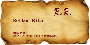 Rotter Rita névjegykártya