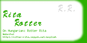 rita rotter business card